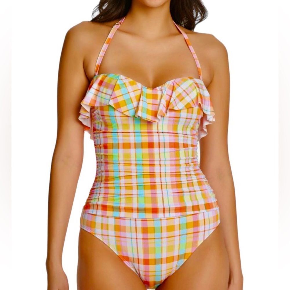 Bleu Rod Beattie One-Piece Bandeau Swimsuits Size 14